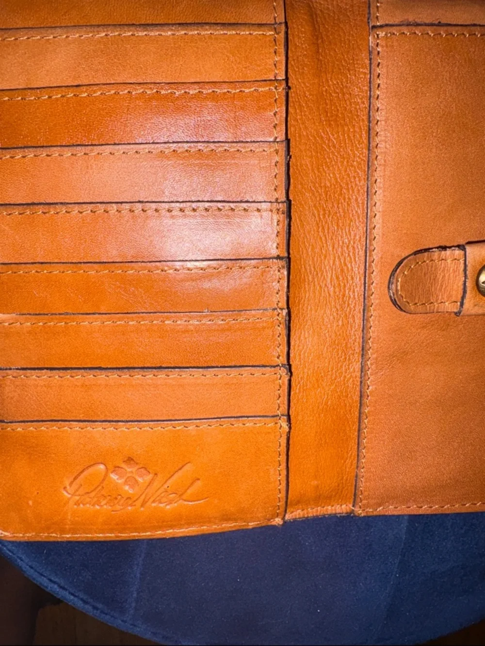 Patricia Nash Tan Floral Tooled Leather Studded Wallet - Picture 9 of 9